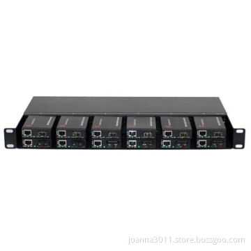 12slot Networking Mini Media Converter Rack Redundant Power Supply